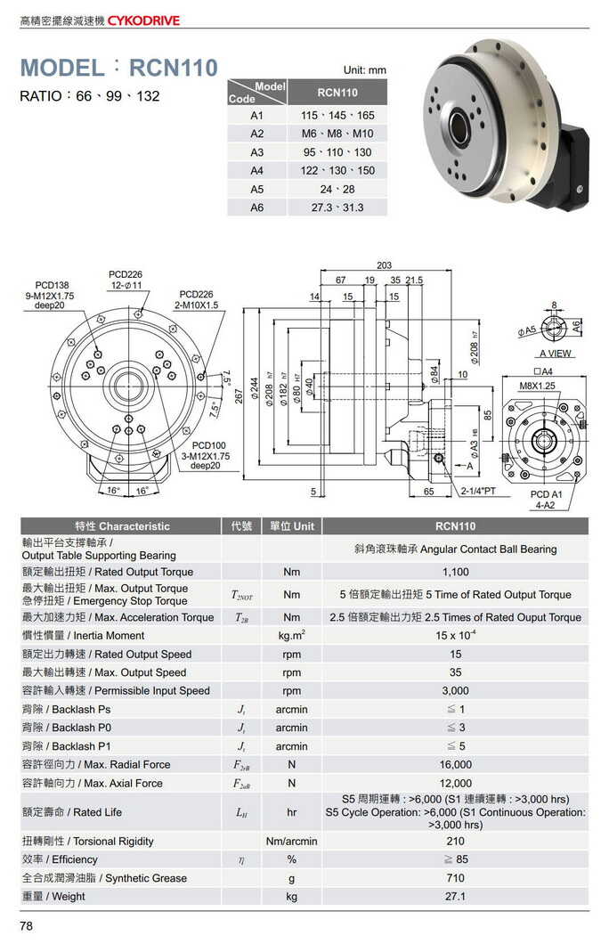 台湾摆线减速机型号大全